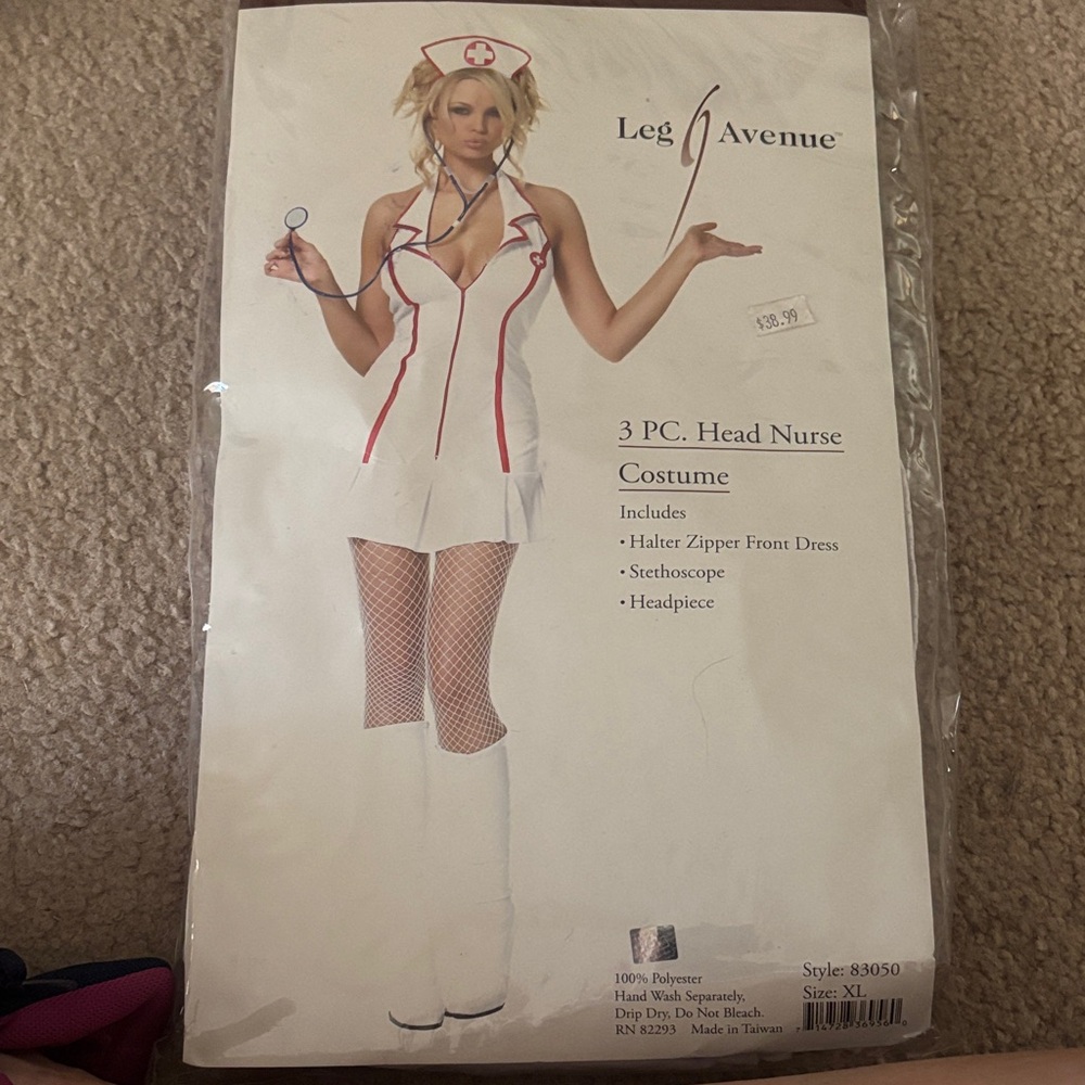 Leg Avenue White and Red Nurse Costume Set